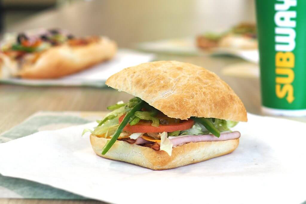 Subway panini sandwich