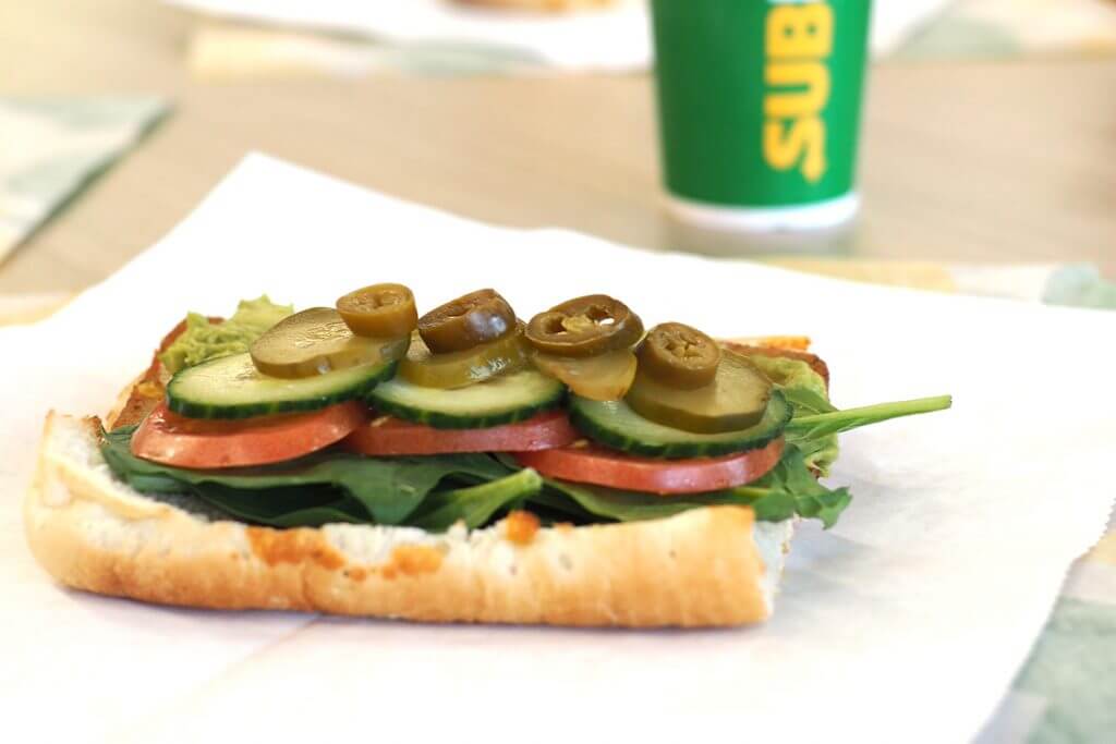 Subway veggie sandwich